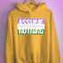 Assume Nothing Genderqueer Pride Flag Hoodie - Mustard